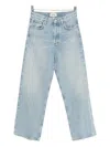 Agolde Arc Mid Rise Crop Wide Jeans In Orten In Blue