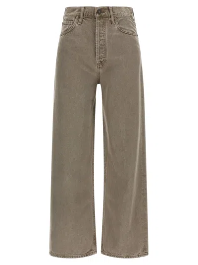 Agolde Flyweight Ren Wide-leg Jeans In Brown