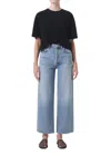 Agolde Clara Wide-leg Jeans In Multi