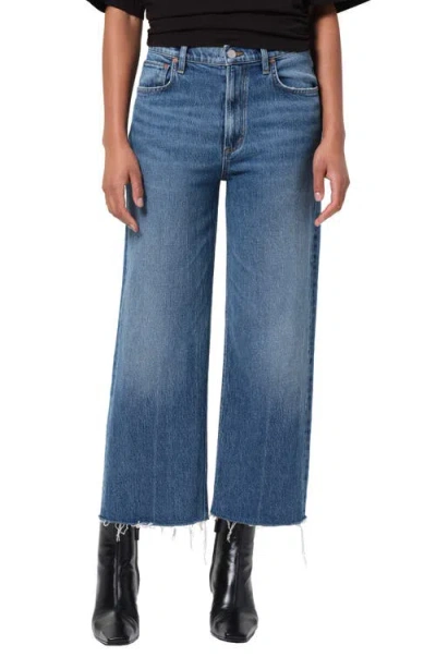 Agolde Ren Raw Hem High Waist Ankle Wide Leg Jeans