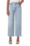 Agolde Crossed Denim Wide Leg Pants In Beam