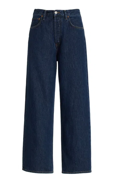 Agolde Ren Rigid High-rise Wide-leg Jeans In Dk Marble Ind