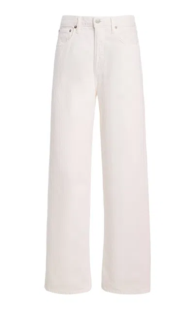 Agolde Ren Rigid Mid-rise Straight-leg Jeans In White