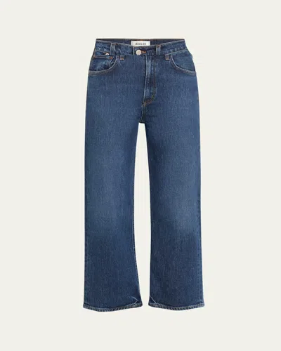 Agolde Ren Wide Cropped Jeans In Blue