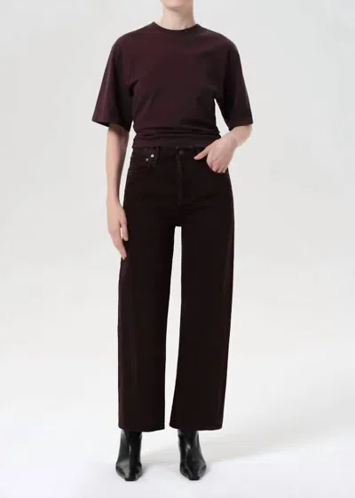 Agolde Ren Wide Leg Jean In Sloe Berry In Black