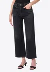Agolde Ellis Wide-leg Jeans In Black