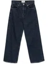 Agolde Pinch Waist High-rise Straight Jeans In Blue