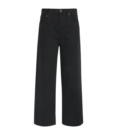 Agolde Ellis Wide-leg Jeans In Black