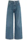 Agolde Low Curve High-rise Wide-leg Jeans In Dark Blue