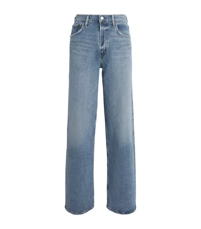Agolde Ren Wide-leg Jeans In Blue