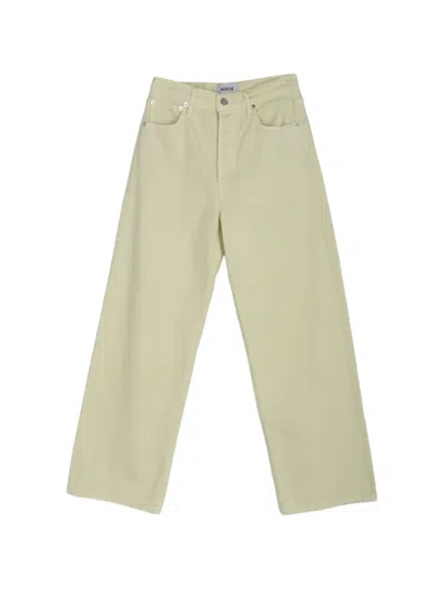 Agolde Ren Wide-leg Jeans In Green