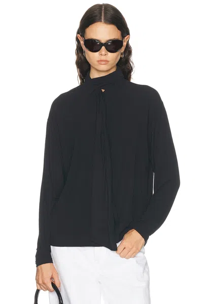 Agolde Renata Scarf Neck Top In Black
