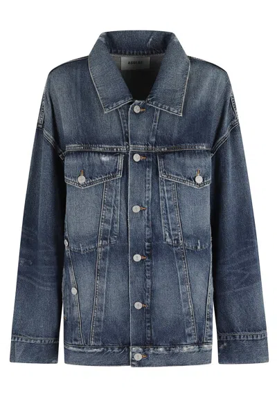 Agolde Woman Blue Jackets
