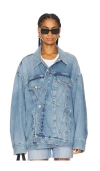 Agolde Reworked Wayne Organic Cotton Denim Jacket In Blue