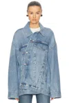 Agolde Reworked Wayne Organic Cotton Denim Jacket In Clarity