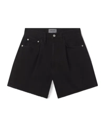 Agolde Parker Vintage Jean Shorts Phase In Black