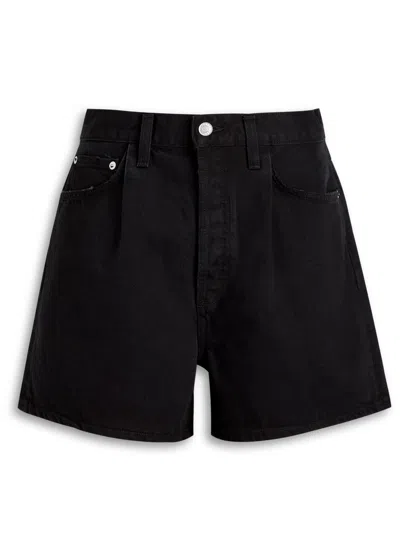 Agolde Rhoda Denim Shorts In Black