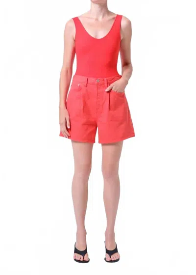 Agolde Rhoda High Waist Shorts In Carnival In Pink