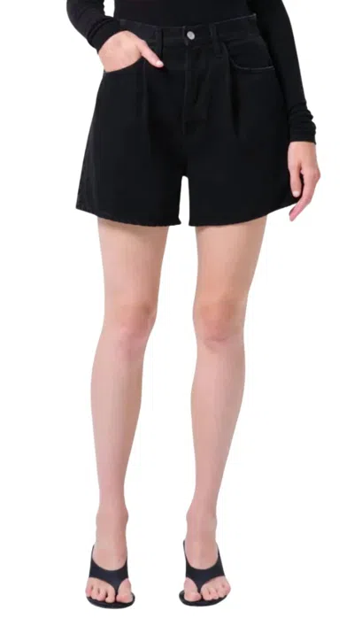 Agolde Rhoda Pleated A Line Short In Holt In Purple
