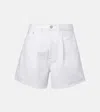Agolde Rhoda Pleated High-rise Denim Shorts