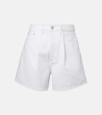 Agolde Rhoda Pleated High-rise Denim Shorts