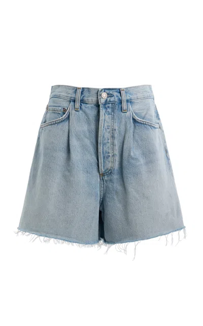 Agolde Rhode Denim Shorts In Blue