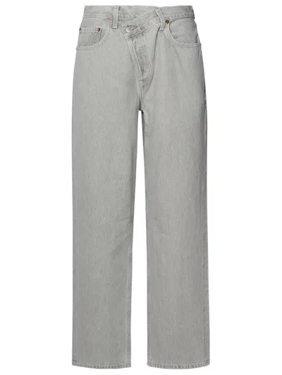 Agolde Rian Straight Leg Jeans In Grey