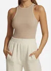 Agolde Rib Tank In Latte In Brown
