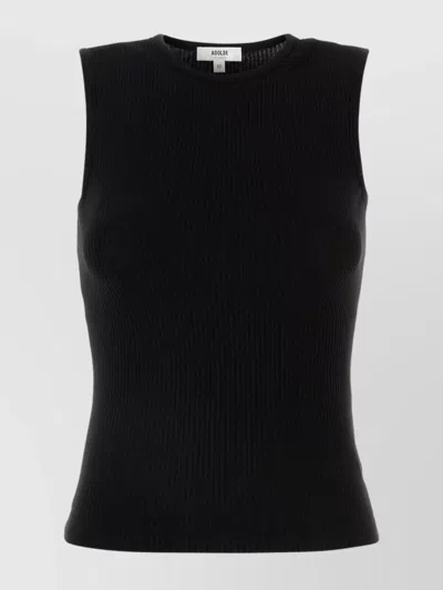 AGOLDE RIBBED CREW-NECK TANK TOP IN LYOCELL BLEND