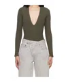 Agolde Ribbed Knit Bodysuit In Multi