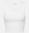 Agolde Crew Neck Cropped Vest In White