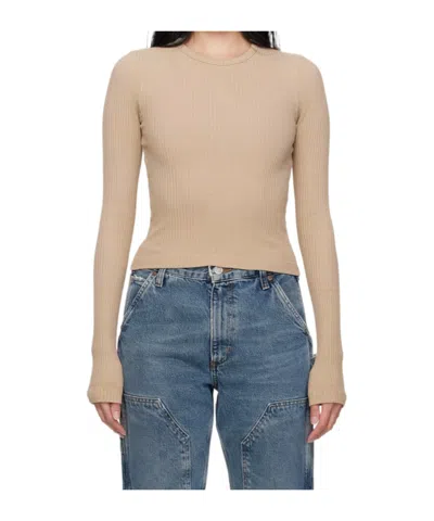 Agolde Ribbed Knit T-shirt
