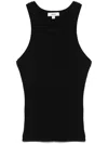 Agolde Rayne Ribbed-knit Tank Top In Black