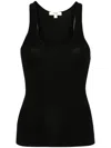 Agolde Binx Ribbed Tank Top In Black