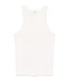 Agolde Rayne Ribbed-knit Tank Top In White