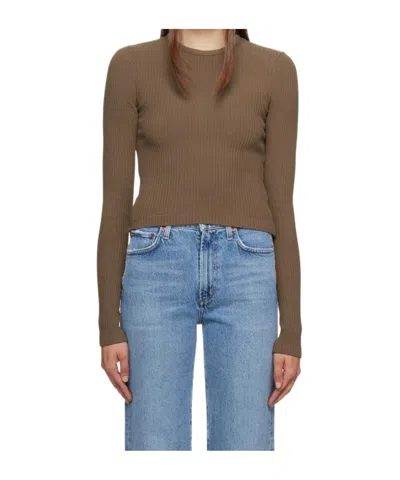 Agolde Ribbed Long-sleeved T-shirt