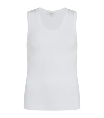 Agolde Ribbed Poppy Tank Top In White