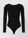 Agolde Ribbed Texture Long Sleeves Scoop Back Bodysuit