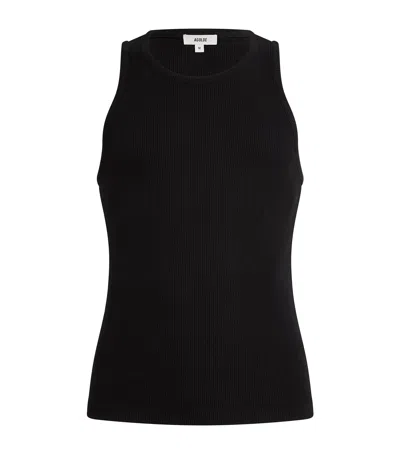 Agolde Ribbed Viggo Tank Top In Black