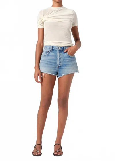 Agolde Ridley Vintage High Rise Shorts In Chant