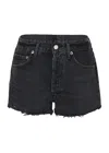 Agolde Parker Long Short In Fright In Black