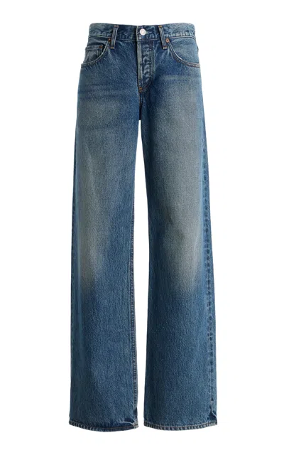 Agolde Rigid Low-rise Loose Jeans In Blue