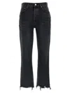 Agolde Black Riley Crop Jeans