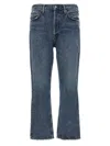 Agolde Riley Crop Jeans In Blue