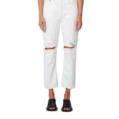 Agolde Riley Crop Straight Jean In White