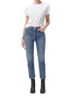 Agolde Riley Cropped Jeans In Collective In Multi