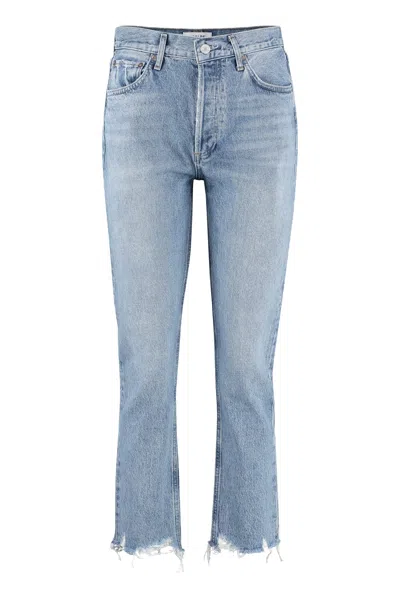 AGOLDE RILEY CROPPED STRAIGHT LEG JEANS