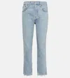 Agolde Riley Cropped Straight-leg Jeans In Reputation