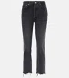 Agolde Riley High-rise Cropped Straight Jeans In Hitch 