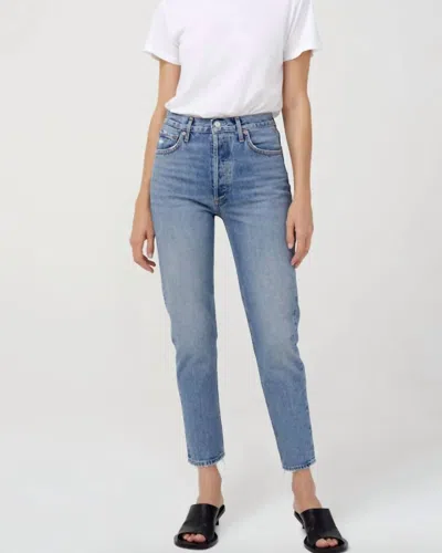 Agolde Riley High Rise Straight Crop Jeans In Endless In Multi